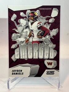 2025 Score Football Jayden Daniels Emerged #3 Commanders - Picture 1 of 2