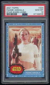PADME AMIDALA (PSA 10) 2021 Topps Star Wars Living Card #224 -008 - Picture 1 of 2