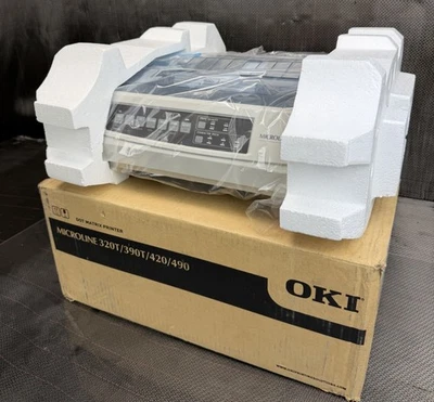 New Open Box Oki MICROLINE 320 (62411601) Turbo 9 Pin Dot Matrix Printer D22800A - Image 1 of 4