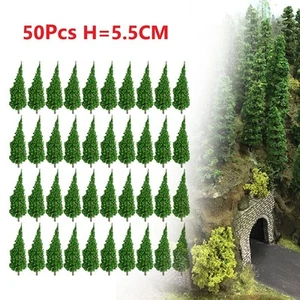 50 pi??ces maquette verte arbre train parc ferroviaire paysage arbre ??chelle HO - Zdjęcie 1 z 8