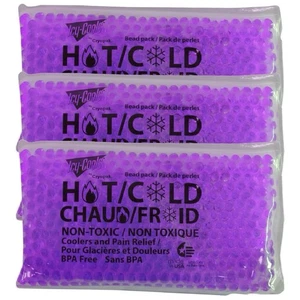 3 x Eisig - Kühlt Heiß/Kalt Ungiftig Schmerzlinderung Lila Gel Perlen Packungen 4"x8" 🔥🧊 - Bild 1 von 9
