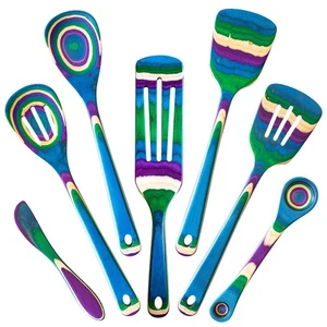 Baltique Mumbai Collection 7 Piece Cooking Utensil Set, Safe for Nonstick - Picture 1 of 7