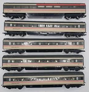 RAKE OF 5X HORNBY INTERCITY OO GAUGE SWALLOW GREY COACHES CARRIAGES 42 & 40 - Picture 1 of 5