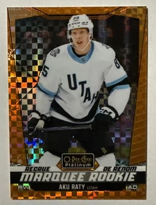 AKU RATY 2023-24 UD OPC Platinum ROOKIE /25 SP Marquee Orange Checkers #01/25 RC - Picture 1 of 2