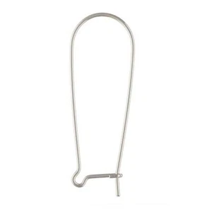 Alambre para oreja de riñón de plata de ley 925 de 35X12,5 mm 2 piezas - Imagen 1 de 1