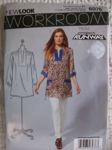 Simplicity NEW LOOK Sewing Pattern 6076 Project Runway Retro 60s Tunic Top 8-18 - Picture 1 of 2