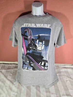 Винтажная футболка 2000 Star Wars Darth Vader Storm Trooper Roller Coaster размер L - Изображение 1 из 4