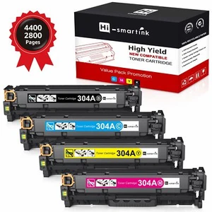 4PK Toner Cartridge Color Set For HP CC530A - CC533A 304A LaserJet CM2320 CP2025 - Picture 1 of 6