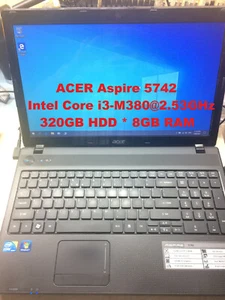 ACER Aspire 5742_Intel Core i3-M380@2.53GHz_320GB HDD_8GB DDR3 RAM_15.6" Screen - Picture 1 of 11