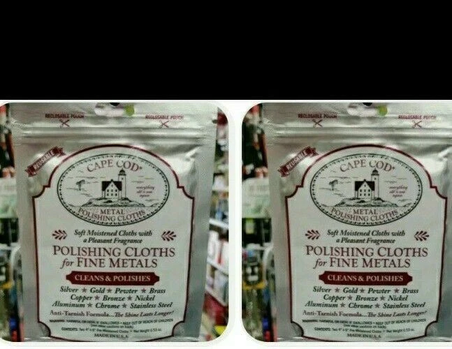 2 Packungen Cape Cod Metall Poliertücher - 2 in jedem Beutel insgesamt 4 Tücher - Bild 1 von 1
