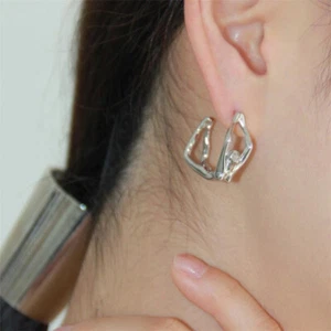 1Pair Exaggerated Three-dimensional Earrings Punk Body Shape Creative Earrin WIV - Picture 1 of 11