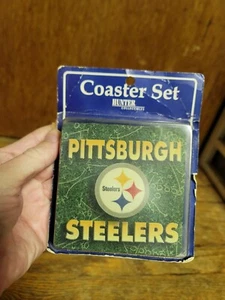 Pittsburgh Steelers Untersetzer 4er Set Vintage NFL Football Hunter Sammlerstücke 2000 - Bild 1 von 7