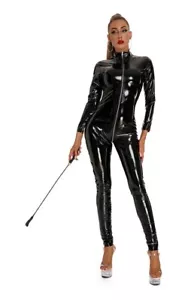 CATSUIT COMBINAISON VINYLE 100% OVERALL ELASTIQUE LINGERIE SEXY POUR FEMME - Bild 1 von 6