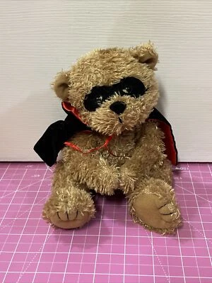 Hand Puppet Teddy Bear Plush Soft 6" Mask Cape Halloween - Image 1 of 4