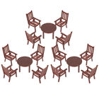  3 Sets Plastic Mini Table And Chairs Child Micro Scene Dollhouse