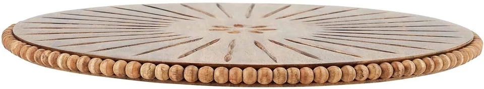 Грязевой пирог из бисера резная Lazy Susan, диаметр 16 дюймов, коричневый - Изображение 1 из 1