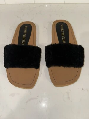 Stuart Weitzman Cammy Slide Sandal US Size 6.5 Color Black- New  - Image 1 of 4
