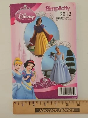 Simplicity 2813 Disney Princess Costumes Misses' Size HH (6-8-10-12) Uncut FF - Image 1 of 4