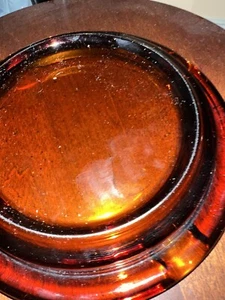 Amber Glass Cigar Cigarette Ashtray Stand Replacement - Picture 1 of 7