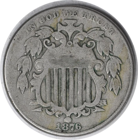 1876 Shield Nickel F Uncertified #1210 Cover
