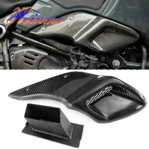 For 2015 - 2022 R NINE T Real Carbon Fiber Air Intake Pipe Cover Side Protectors - Foto 1 di 11