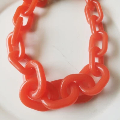 New Jcrew Resin Thick Chain Collar Necklace Vintage Women Jewelry 2Colors Chosen - Image 1 of 4