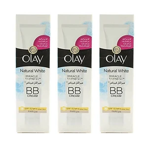 3 X Olay Natural White Miracle Fairness BB Cream SPF15 Fair 50ml - Picture 1 of 1