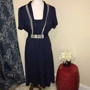 Honey Punch Tie-Waist Dress sz 1X Short Sleeves  - Picture 1 of 6