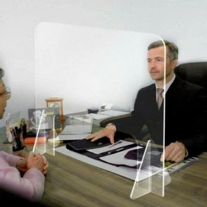Protector contra estornudos de plexiglás de acrílico transparente barrera escudo de alimentos divisor de escritorio mesa - Imagen 1 de 2