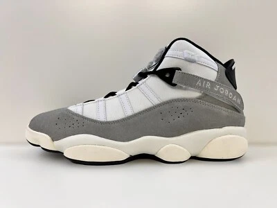 Nike Air Jordan 6 Anillos Gris Cemento Negro Vela Blanco FJ4650-077 Hombres Nuevo Talla 11 Foto 1 de 4