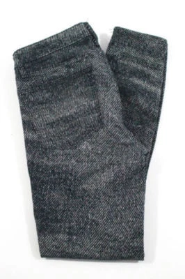 Pantalones de mezclilla Helmut Lang negros blancos de algodón con estampado abstracto ajustados talla 27 Foto 1 de 4