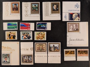 Liechtenstein - 1976-1982 - Complete sets & singles, 17 MNH stamps, VF. - Picture 1 of 1