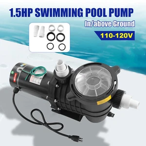 1,5 PS In/Überirdische Schwimmbadpumpe 110 V mit Sieb Max Durchfluss 380 l/Min - Bild 1 von 23
