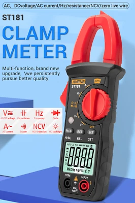  Digital Clamp Meter DC/AC Current 4000 Counts Multimeter Voltage Amp Ohm Tester — 第 1/4 张图片