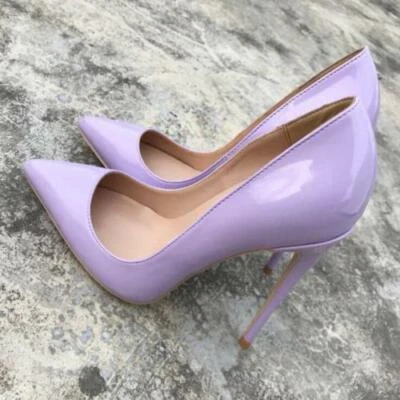 12cm Women Trendy Sexy Pointy Toe Patent leather Shoes Party High Heels Stiletto - Image 1 of 4