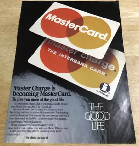 1980 Master Charge wird MasterCard - The Good Life - Vintage Magazine Ad - Bild 1 von 2