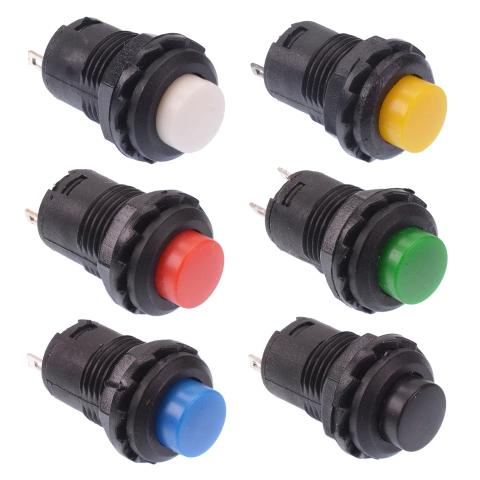 Off(On) Momentary Push Button Switch Horn Doorbell Car Dashboard Dash 12V - Image 1 of 1