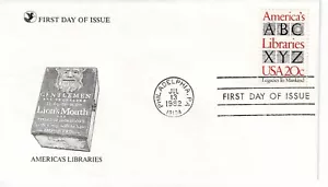 US Scott #2015, First Day Cover 7/13/82 Philadelphia Single Libraries - Picture 1 of 1