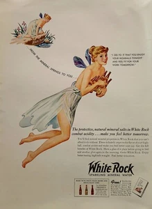 Anuncio efímero con impresión de agua de roca blanca 1941 decoración Highballs psique - Imagen 1 de 1