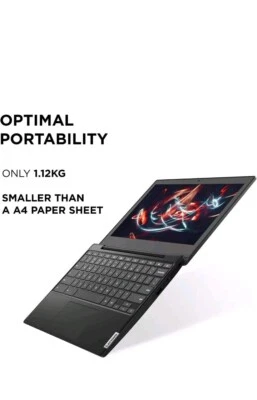 Lenovo IdeaPad 3 Chromebook 11.6" Intel N4020, 4GB, 64GB Storage Chrome OS Black - Image 1 of 4