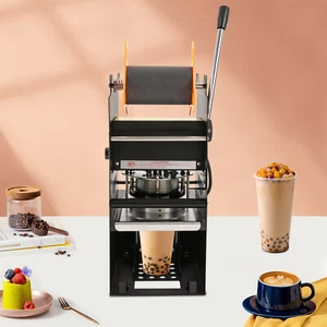 110V Commercial Electric Bubble Tea Cup Sealing Machine Juice Cup Sealer 17CM - Picture 1 of 21