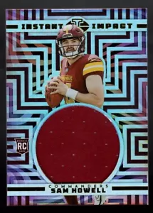 2022 Sam Howell Illusions Instant Impact Rookie RC Swatch Commanders II-SH - Picture 1 of 2