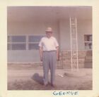 Vintage Snapshot Photo: Man Named George With A Cigar In His Mouth, 1959