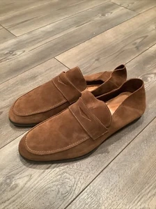 Wolf & Shepherd Brown Suede Monaco Leather Loafer Size 11 - Picture 1 of 11