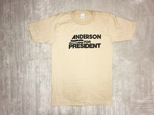 Vintage JOHN ANDERSON for PRESIDENT 1980 USA Election Independent Shirt USED M - Picture 1 of 17