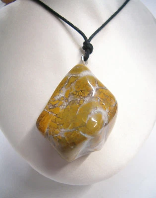 Ciondolo in ARGENTO 925 con AGATA naturale e girocollo - pendente pietra dura - - Immagine 1 di 4