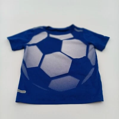 Camiseta Jumping Beans Niño Talla 12M Azul Balón de Fútbol Estampado Gráfico Foto 1 de 4