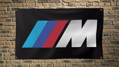 M Power Flag 3x5 FT BMW Motorsport Banner for Garage Workshop Man Cave Wall - Image 1 of 3