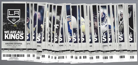 ADRIAN KEMPE DEBUT 2016-2017 NHL LOS ANGELES KINGS ENTIRE SEASON FULL TICKETS Cover