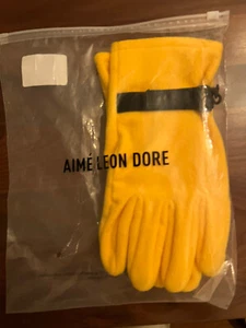 Aime Leon Dore ALD Yellow Fleece Handschuhe Herren Gr. Large / XL Soft Glove - Bild 1 von 3